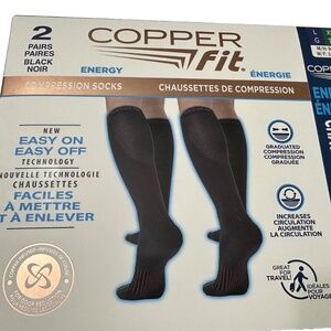 Copper Fit Energy Compression Socks – 2 Pairs – Size L/XL – Unopened New